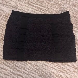 Fashion Nova Black Textured Mini Skirt